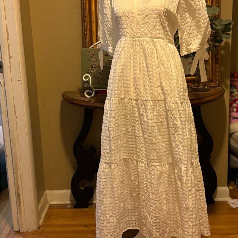 ENGLISH FACTORY White tiered dress